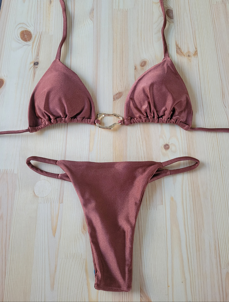 Mocha thong Bikini